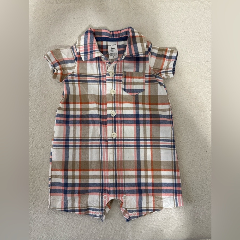 Carter’s One Piece Plaid Romper